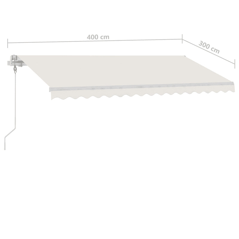 Freestanding Automatic Awning 400x300 cm Cream