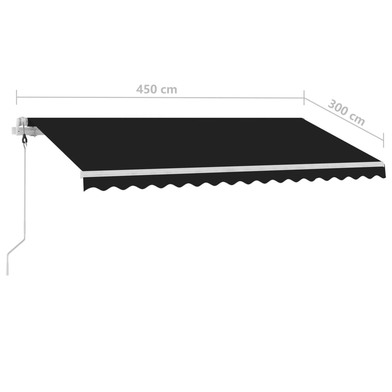 vidaXL Freestanding Automatic Awning 450x300 cm Anthracite