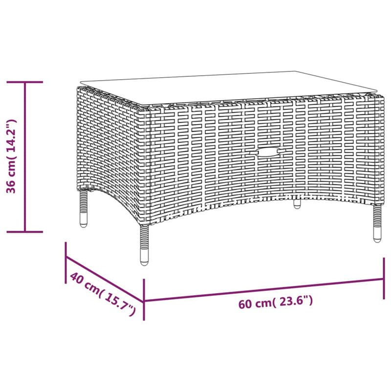 vidaXL 8 Piece Garden Lounge Set with Cushions Poly Rattan Grey