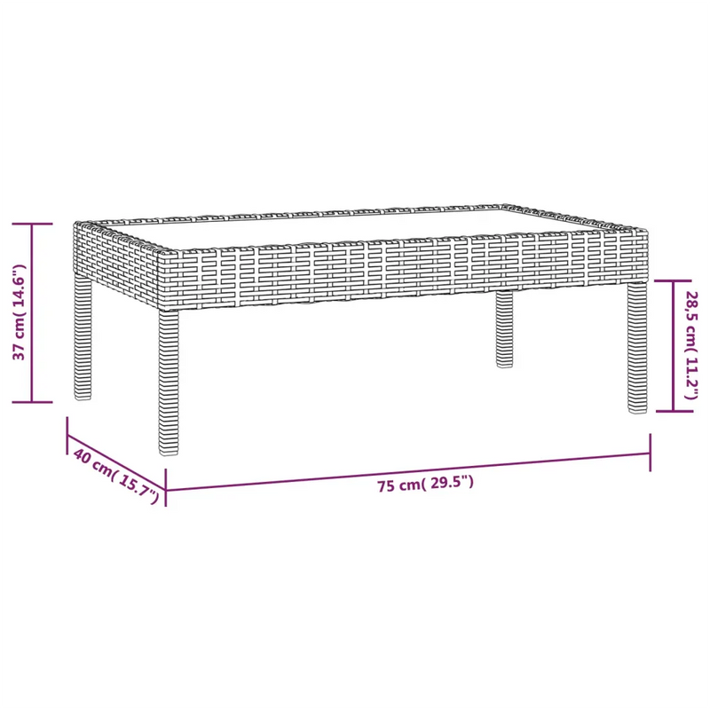 8 Piece Garden Lounge Set with Cushions Poly Rattan Black