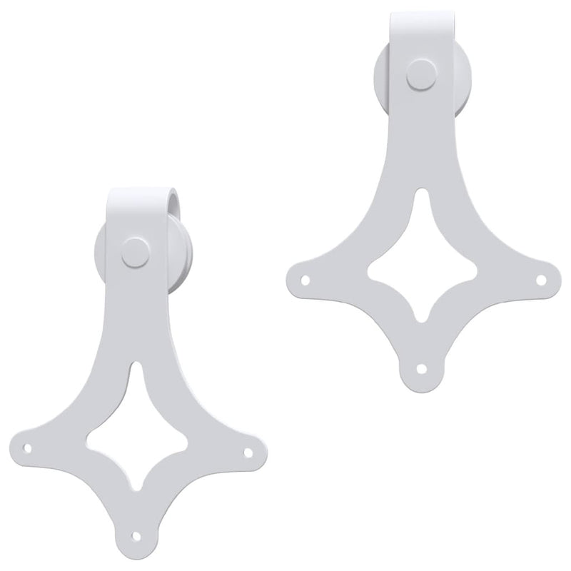 vidaXL Sliding Door Hardware Kit 183 cm Steel White