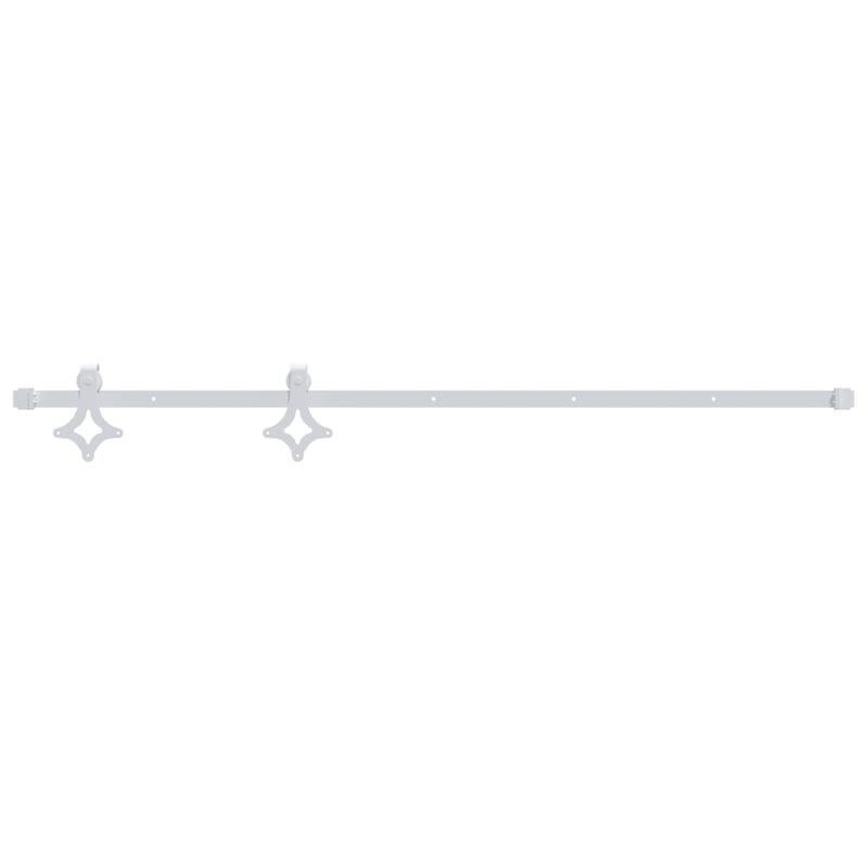 vidaXL Sliding Door Hardware Kit 200 cm Steel White