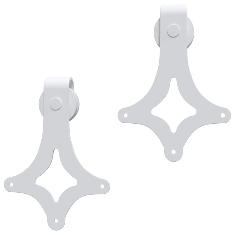 vidaXL Sliding Door Hardware Kit 200 cm Steel White