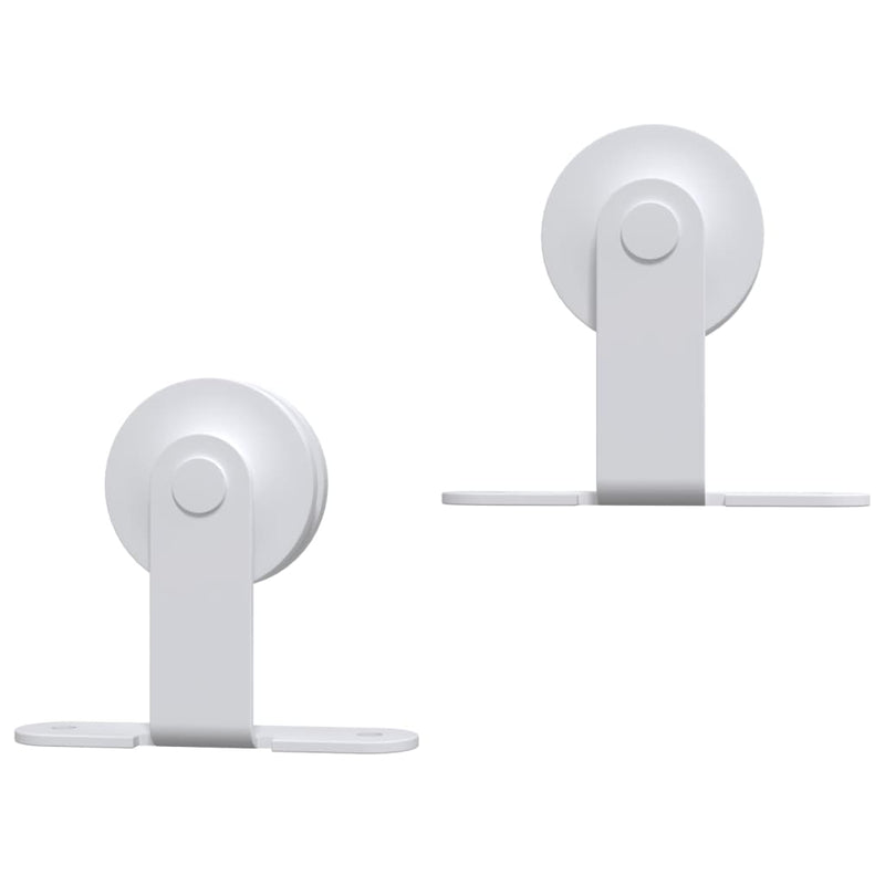 vidaXL Sliding Door Hardware Kit 183 cm Steel White
