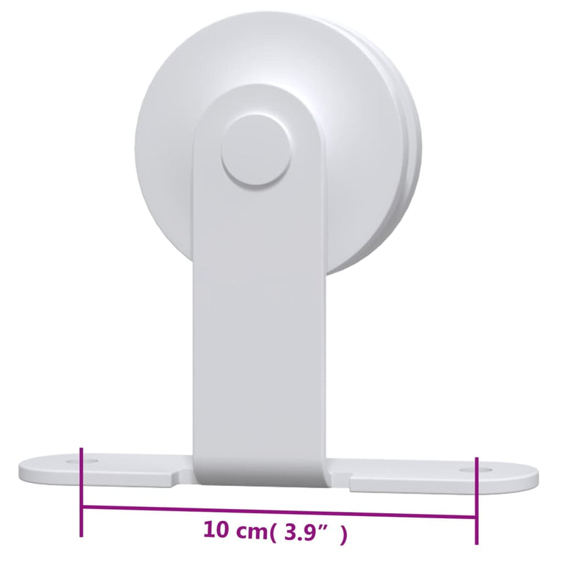 vidaXL Sliding Door Hardware Kit 200 cm Steel White