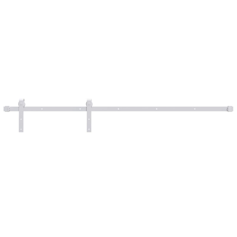 vidaXL Sliding Door Hardware Kit 183 cm Steel White