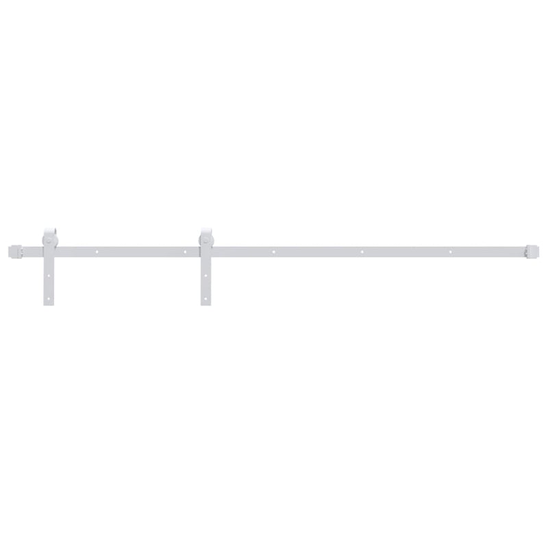vidaXL Sliding Door Hardware Kit 200 cm Steel White