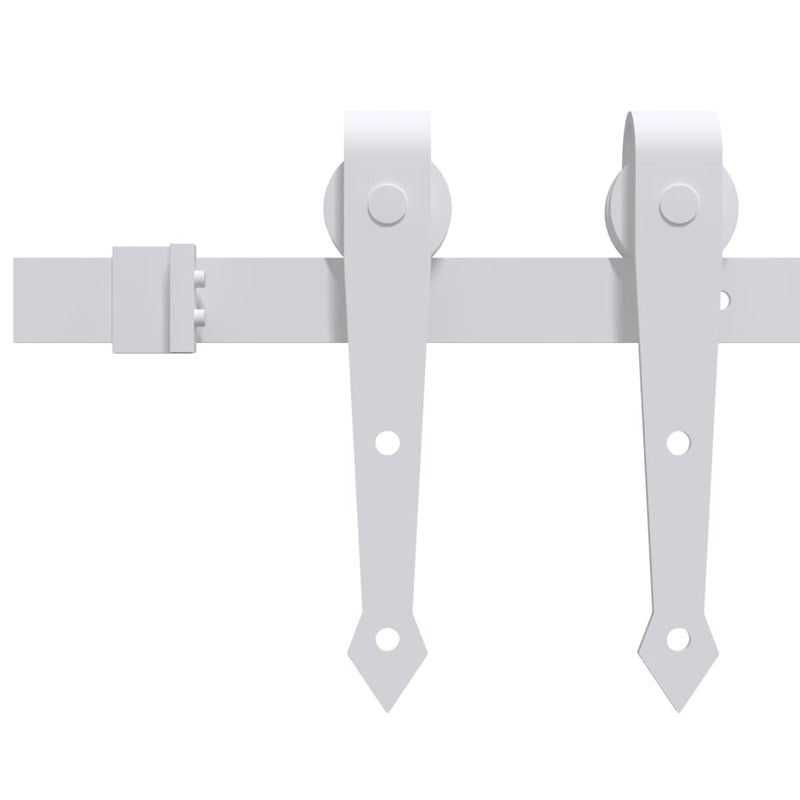vidaXL Sliding Door Hardware Kit 183 cm Steel White