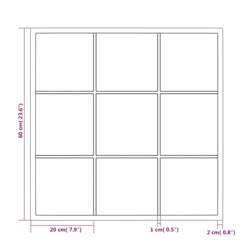 vidaXL Wall Mirror Black 60x60 cm Metal