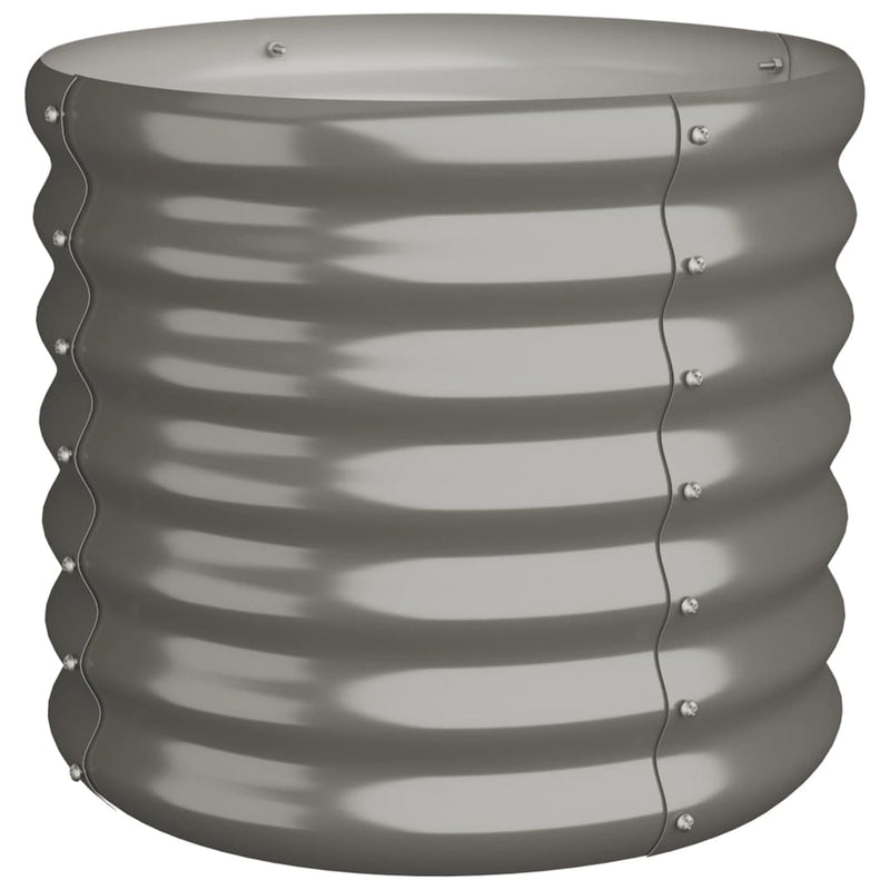 vidaXL Garden Planter Galvanised Steel 40x40x36 cm Grey