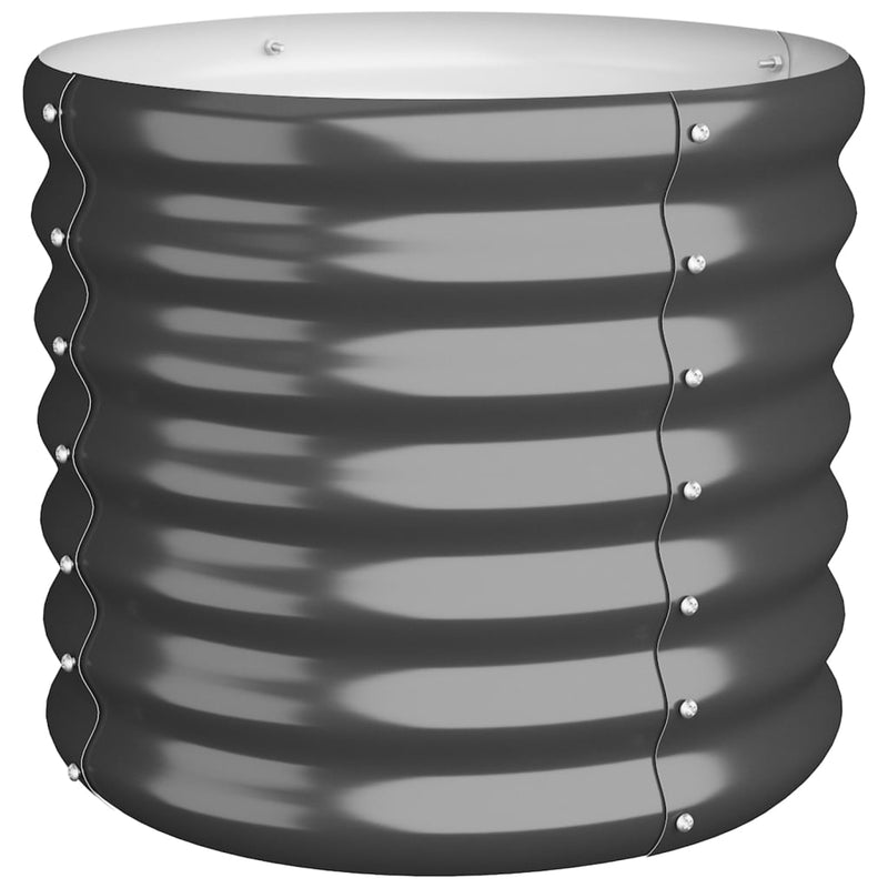 vidaXL Garden Planter Galvanised Steel 40x40x36 cm Anthracite