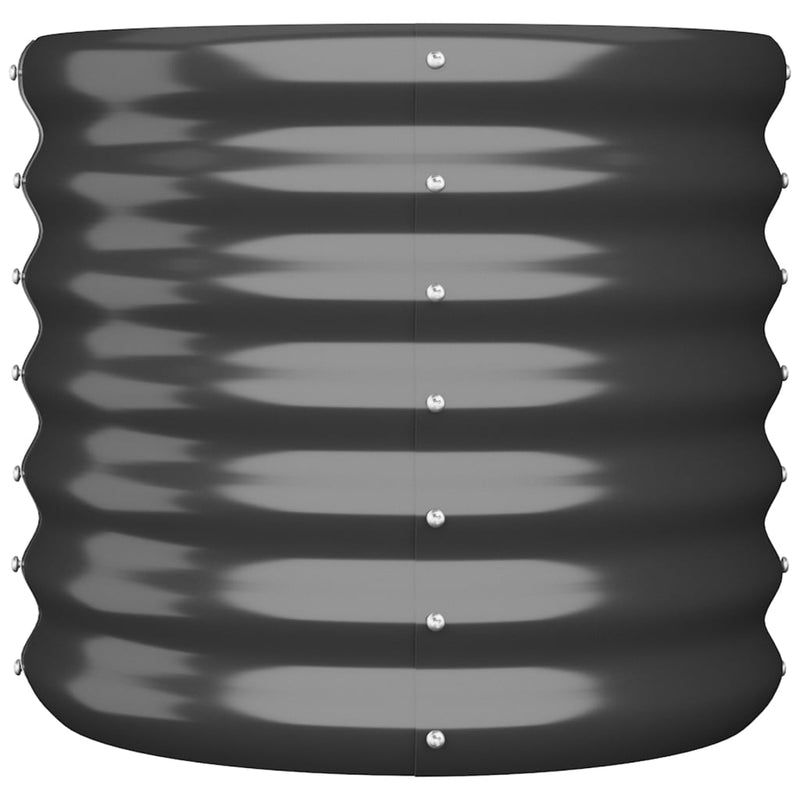 vidaXL Garden Planter Galvanised Steel 40x40x36 cm Anthracite