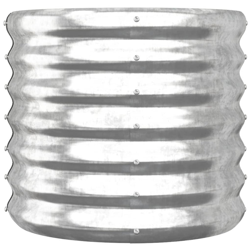 vidaXL Garden Planter Galvanised Steel 40x40x36 cm Silver