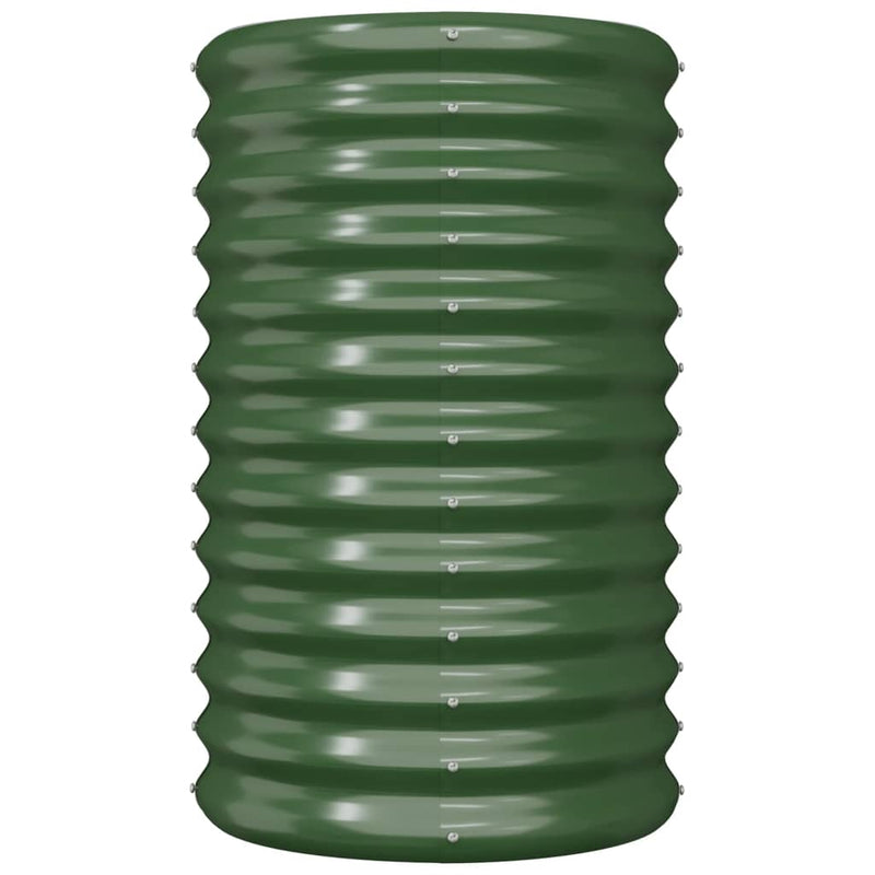 vidaXL Garden Planter Galvanised Steel 40x40x68 cm Green