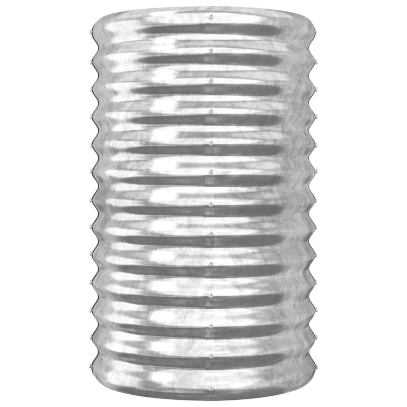 vidaXL Garden Planter Galvanised Steel 40x40x68 cm Silver