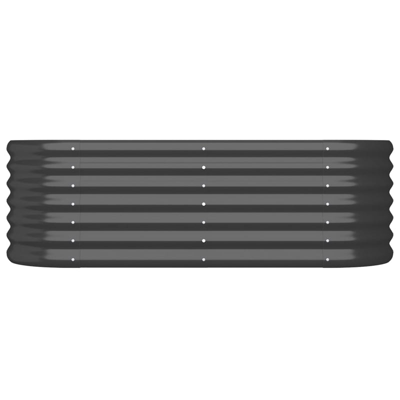 vidaXL Garden Raised Bed Galvanised Steel 114x40x36 cm Anthracite