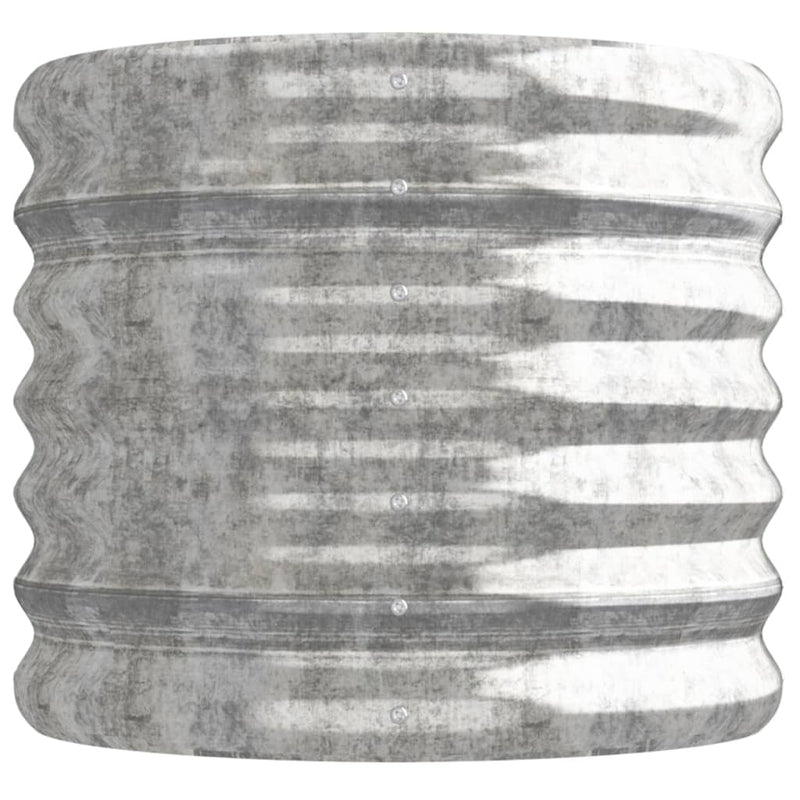 vidaXL Garden Raised Bed Galvanised Steel 114x40x36 cm Silver