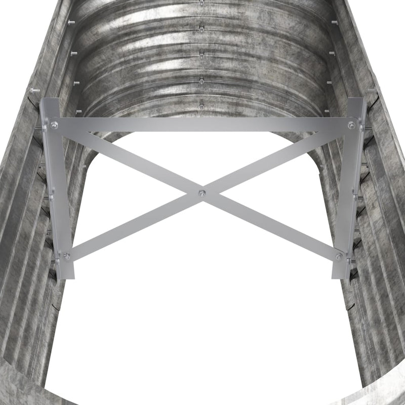vidaXL Garden Raised Bed Galvanised Steel 114x40x36 cm Silver