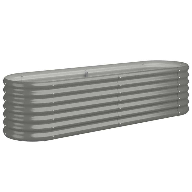 vidaXL Garden Raised Bed Galvanised Steel 152x40x36 cm Grey