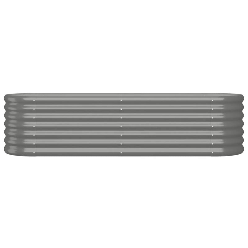 vidaXL Garden Raised Bed Galvanised Steel 152x40x36 cm Grey
