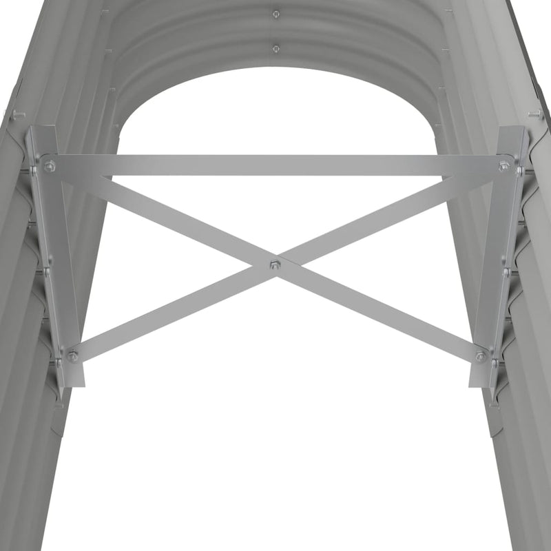 vidaXL Garden Raised Bed Galvanised Steel 152x40x36 cm Grey