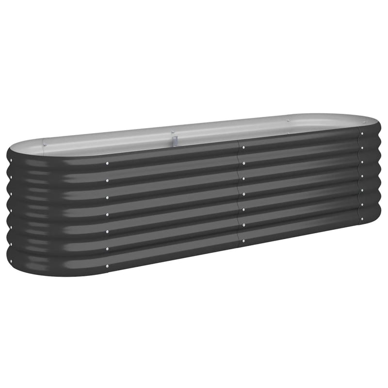 vidaXL Garden Raised Bed Galvanised Steel 152x40x36 cm Anthracite
