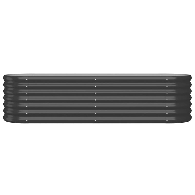 vidaXL Garden Raised Bed Galvanised Steel 152x40x36 cm Anthracite