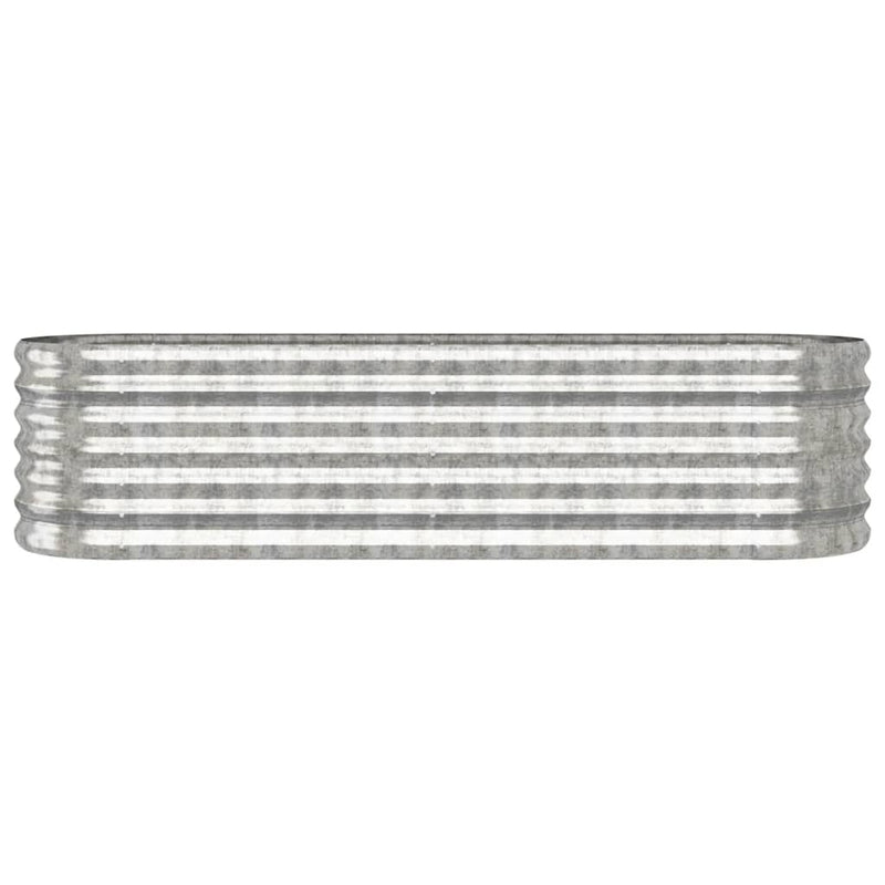 vidaXL Garden Raised Bed Galvanised Steel 152x40x36 cm Silver