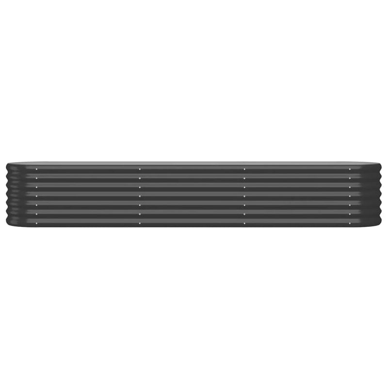 vidaXL Garden Raised Bed Galvanised Steel 224x40x36 cm Anthracite