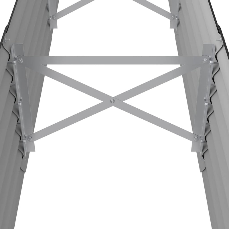 vidaXL Garden Raised Bed Galvanised Steel 224x40x36 cm Anthracite