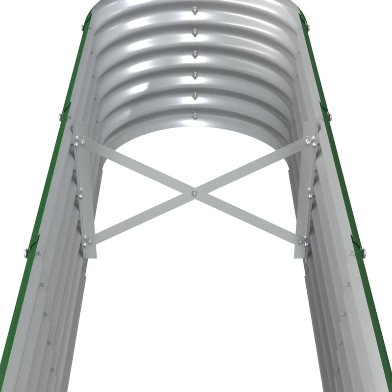 vidaXL Garden Raised Bed Galvanised Steel 260x40x36 cm Green