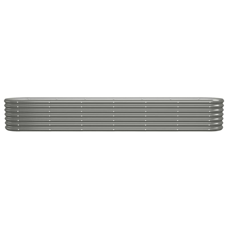 vidaXL Garden Raised Bed Galvanised Steel 260x40x36 cm Grey