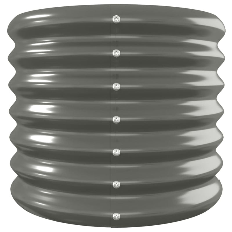 vidaXL Garden Raised Bed Galvanised Steel 260x40x36 cm Grey