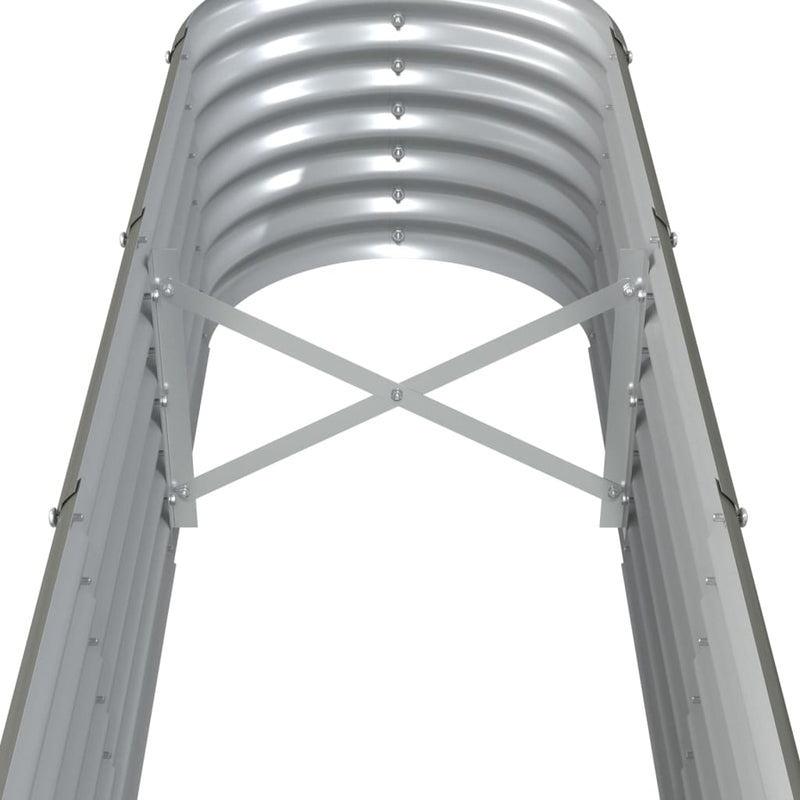 vidaXL Garden Raised Bed Galvanised Steel 260x40x36 cm Grey
