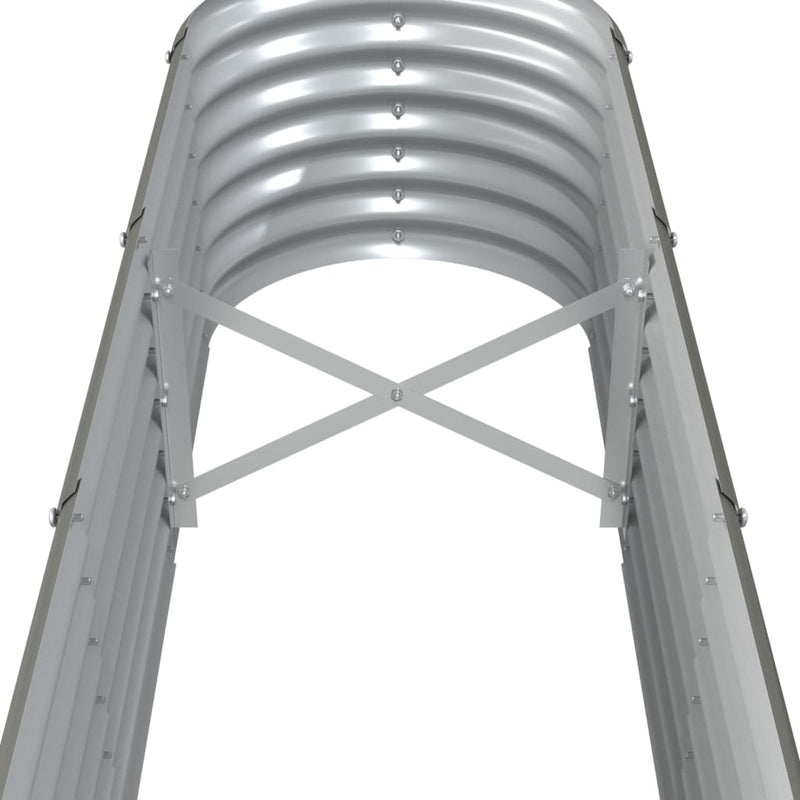 vidaXL Garden Raised Bed Galvanised Steel 332x40x36 cm Grey