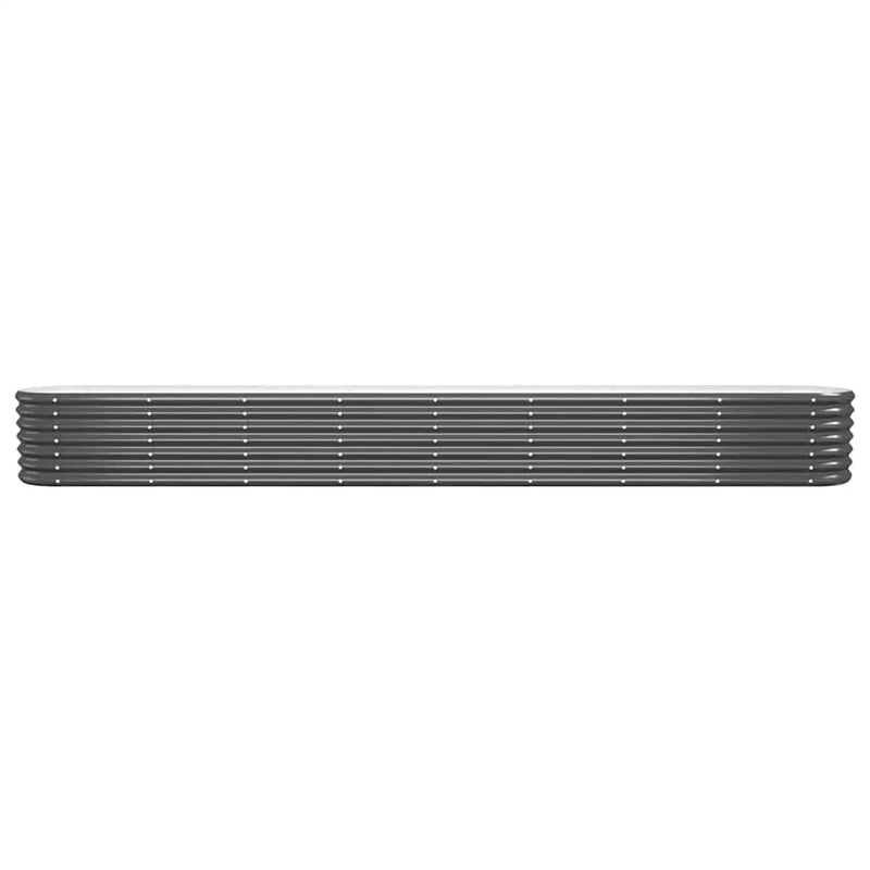 vidaXL Garden Raised Bed Galvanised Steel 332x40x36 cm Anthracite