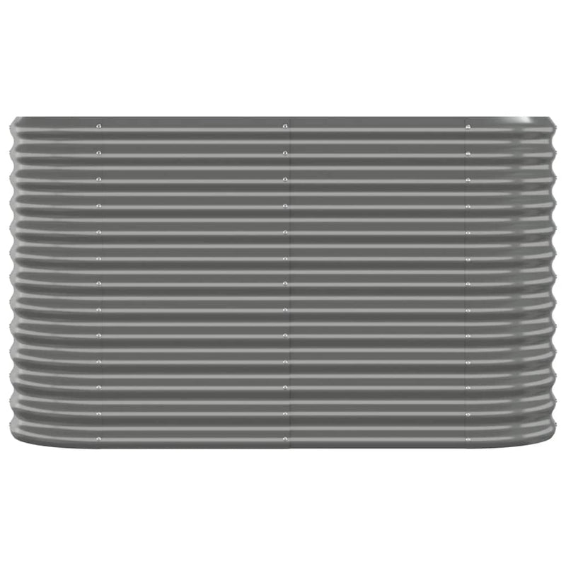 vidaXL Garden Raised Bed Galvanised Steel 114x40x68 cm Grey