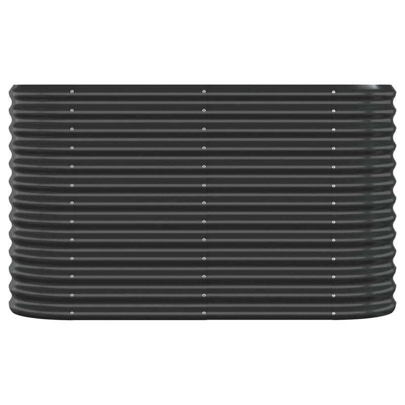 vidaXL Garden Raised Bed Galvanised Steel 114x40x68 cm Anthracite