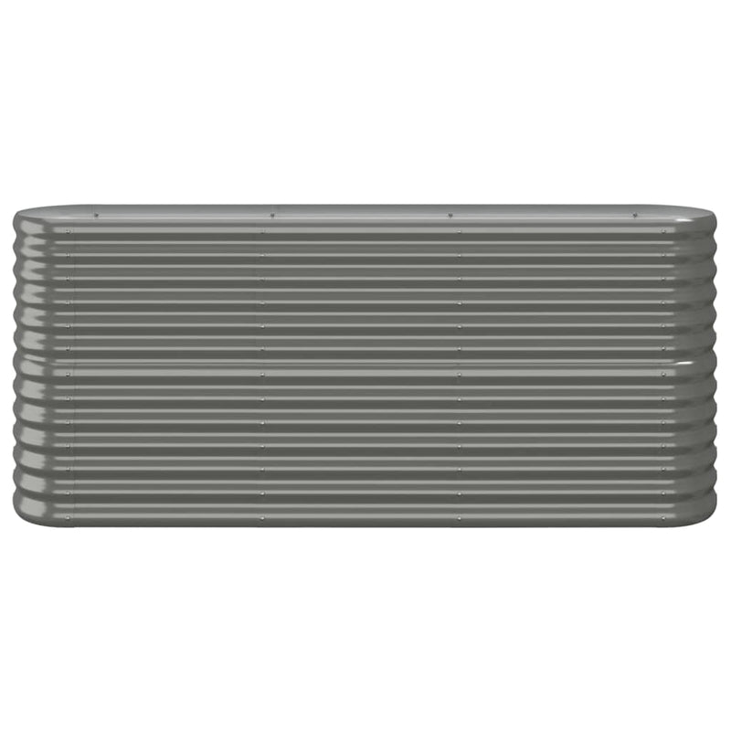 vidaXL Garden Raised Bed Galvanised Steel 152x40x68 cm Grey