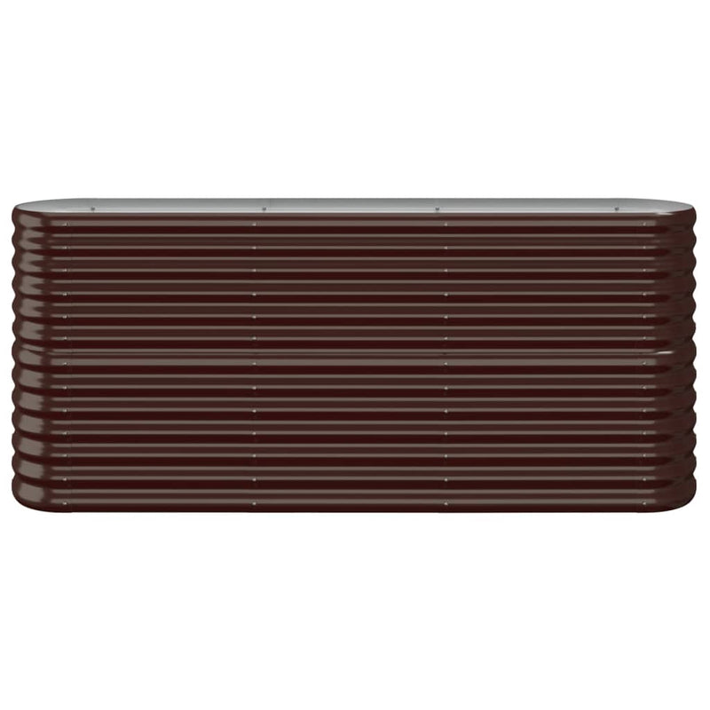vidaXL Garden Raised Bed Galvanised Steel 152x40x68 cm Brown