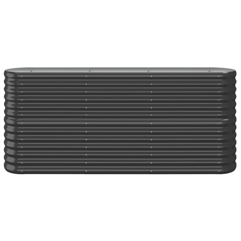 vidaXL Garden Raised Bed Galvanised Steel 152x40x68 cm Anthracite