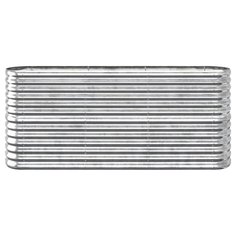 vidaXL Garden Raised Bed Galvanised Steel 152x40x68 cm Silver