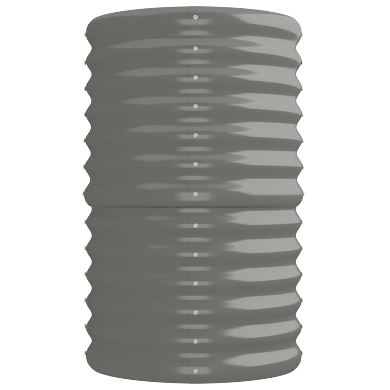 vidaXL Garden Raised Bed Galvanised Steel 224x40x68 cm Grey