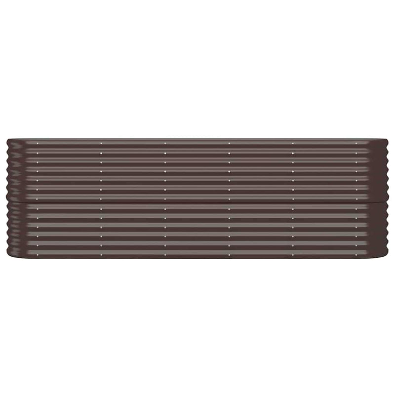 vidaXL Garden Raised Bed Galvanised Steel 224x40x68 cm Brown