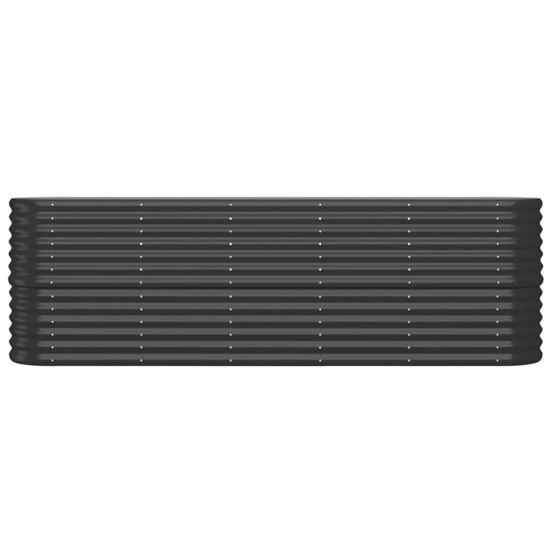 vidaXL Garden Raised Bed Galvanised Steel 224x40x68 cm Anthracite