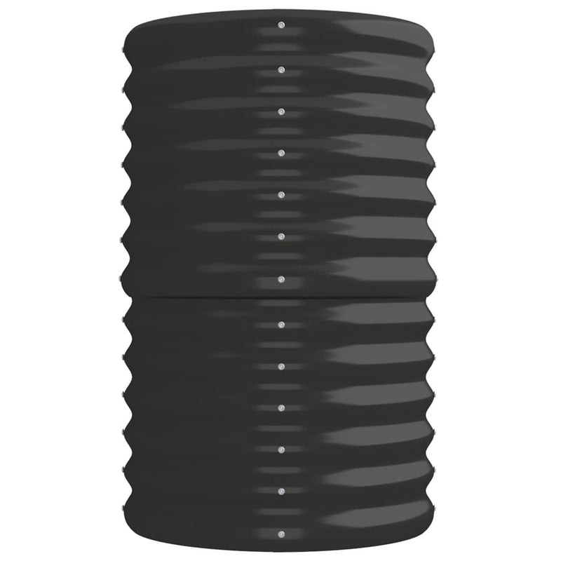 vidaXL Garden Raised Bed Galvanised Steel 224x40x68 cm Anthracite
