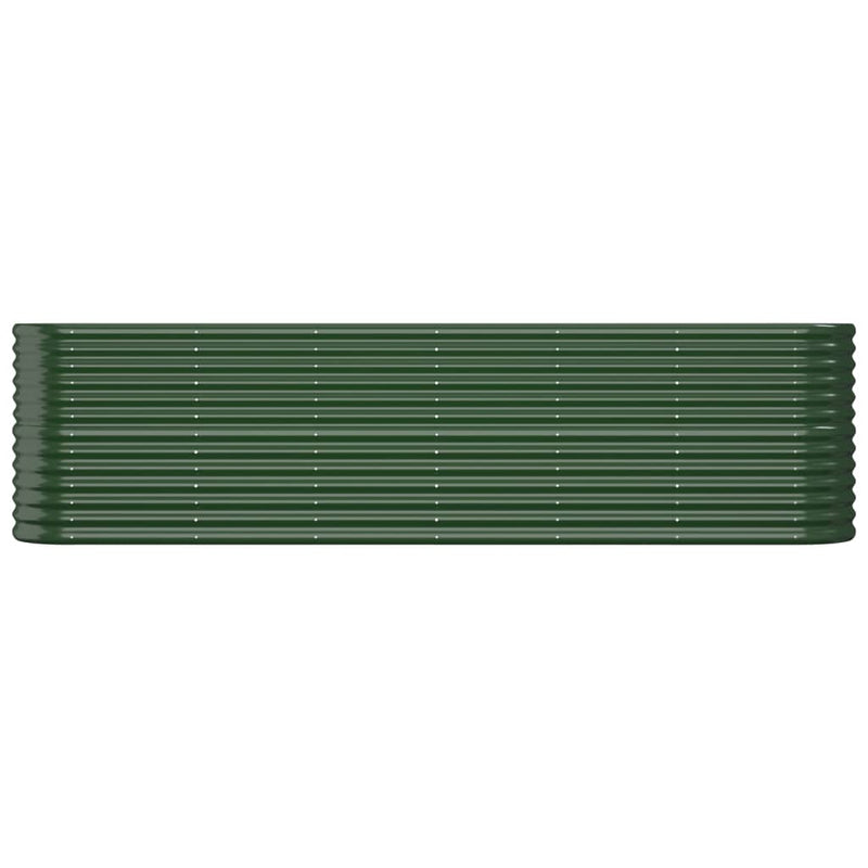 vidaXL Garden Raised Bed Galvanised Steel 260x40x68 cm Green