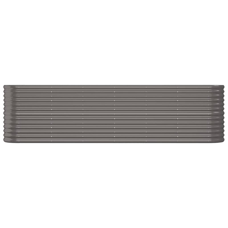 vidaXL Garden Raised Bed Galvanised Steel 260x40x68 cm Grey