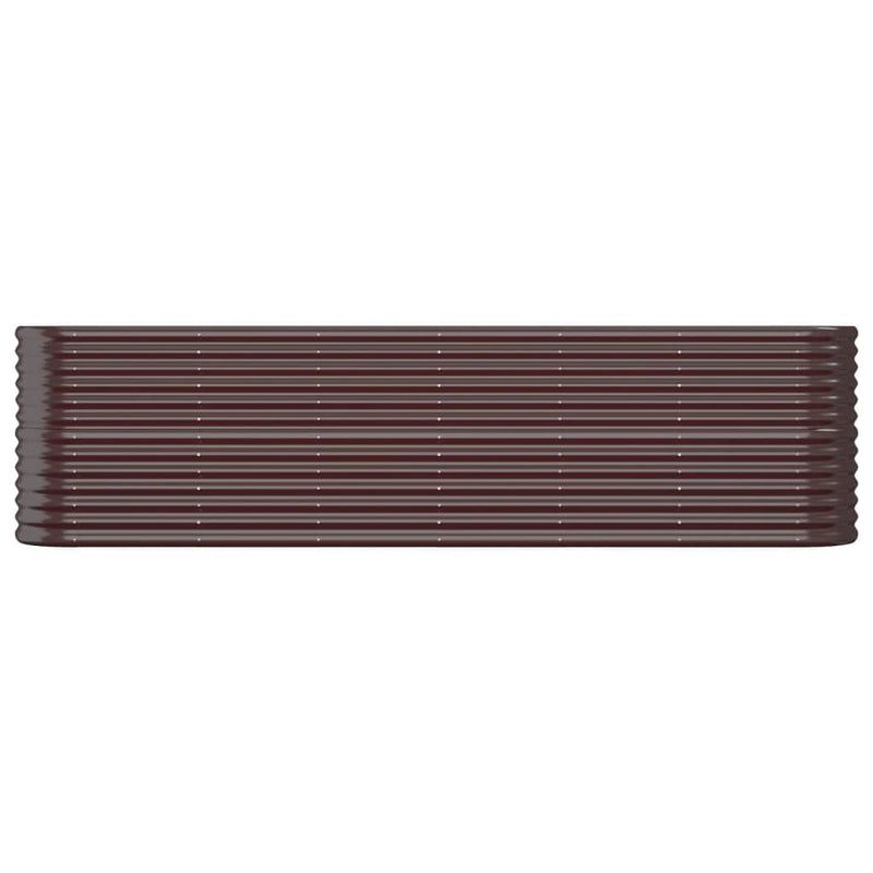 vidaXL Garden Raised Bed Galvanised Steel 260x40x68 cm Brown