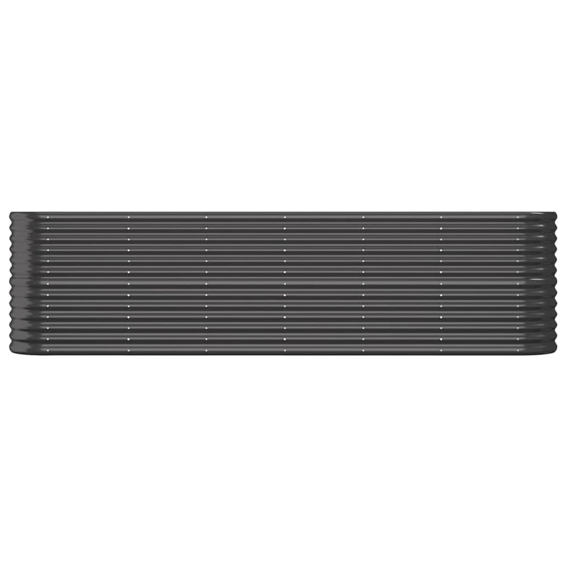 vidaXL Garden Raised Bed Galvanised Steel 260x40x68 cm Anthracite